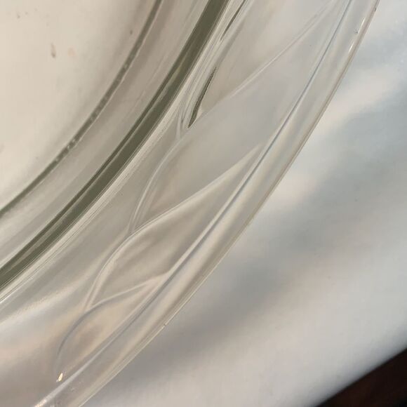 Clear Glass Serving Dish Bowl Decorative Edge 2 1/2 Quart Made In USA Home Cook - Picture 4 of 8